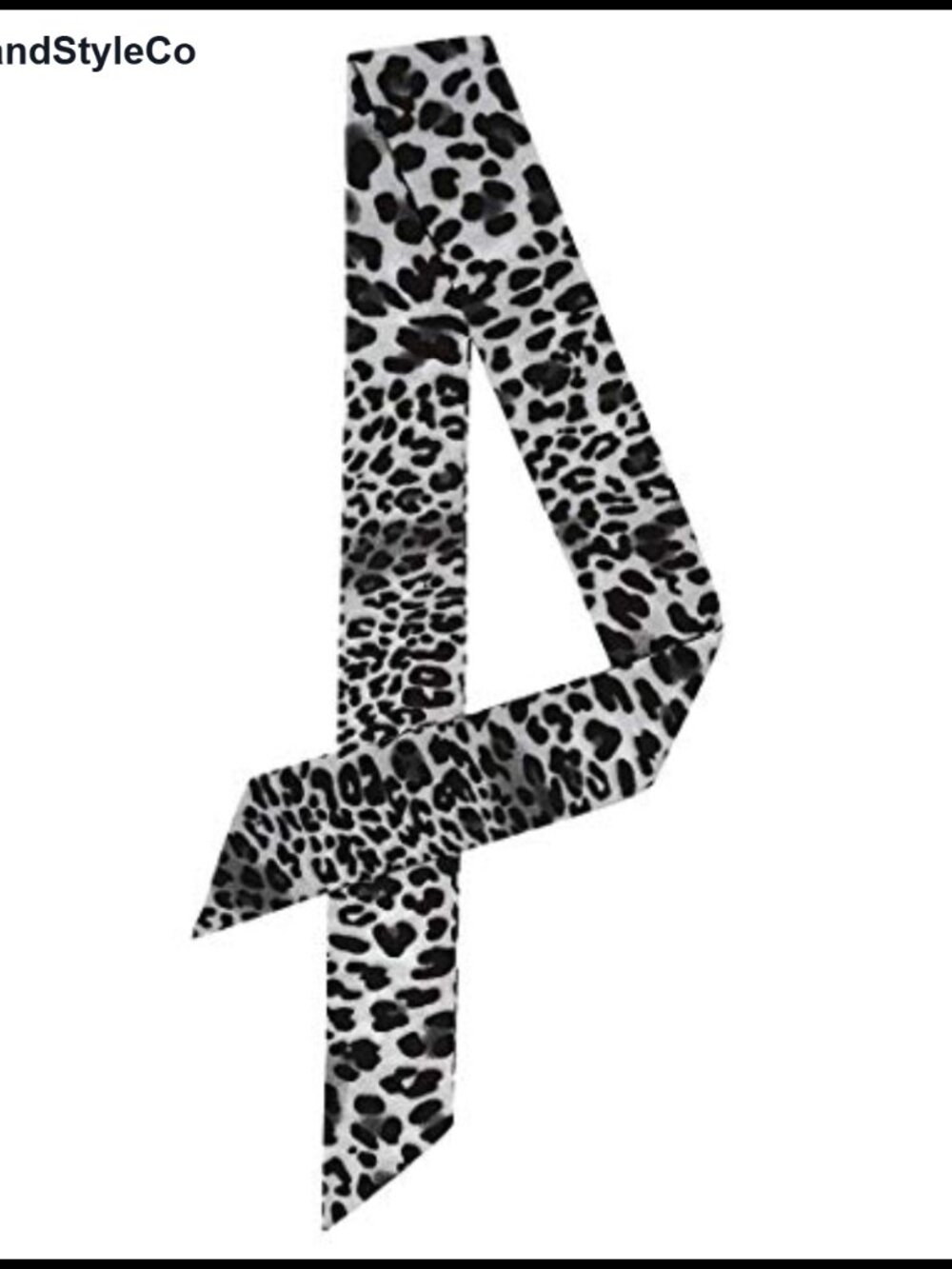 Skinny Scarf Leopard Print Hairband Waistband Bag Handle Accessory